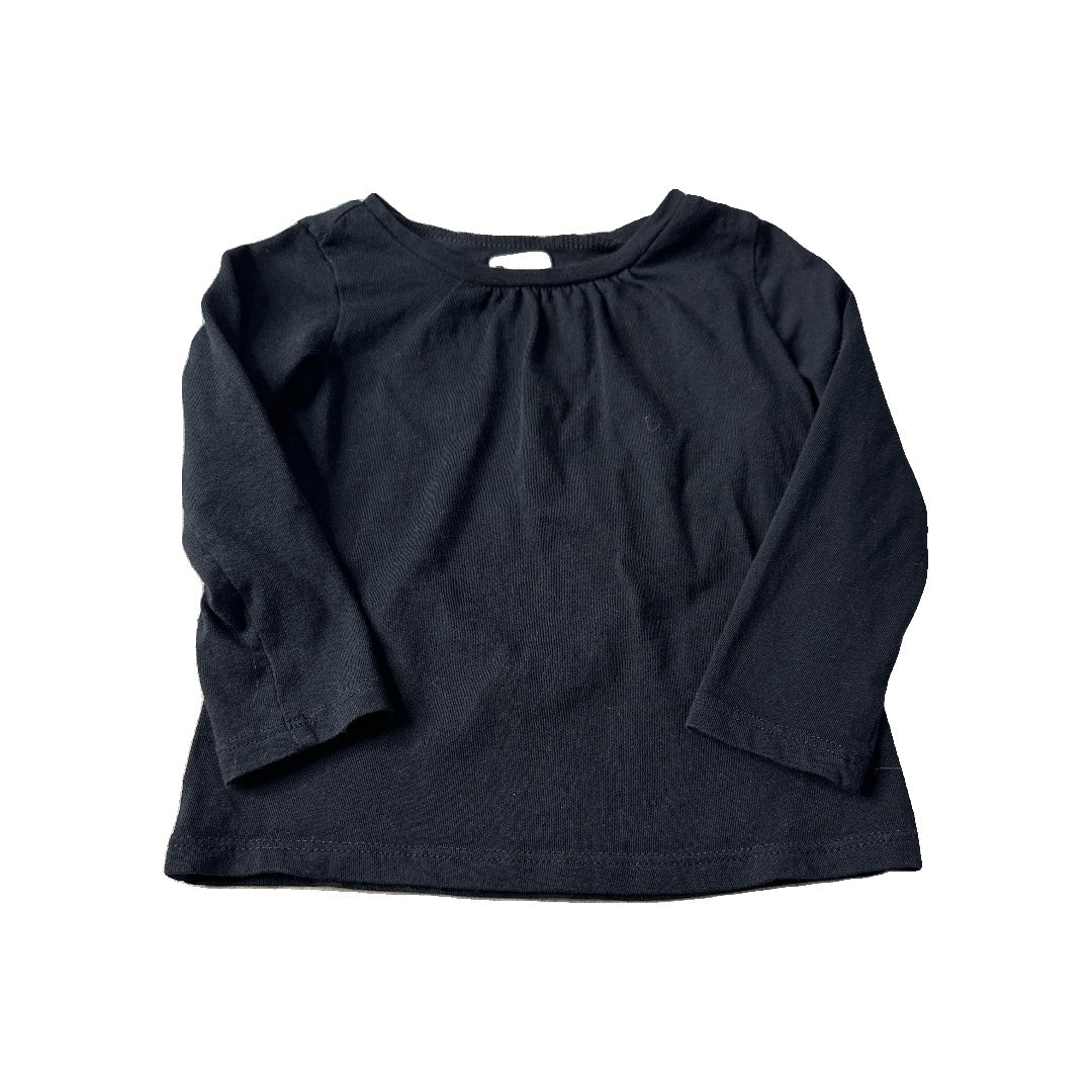 Harper Canyon Girls Black Long Sleeve Shirt Size: 18 months Black