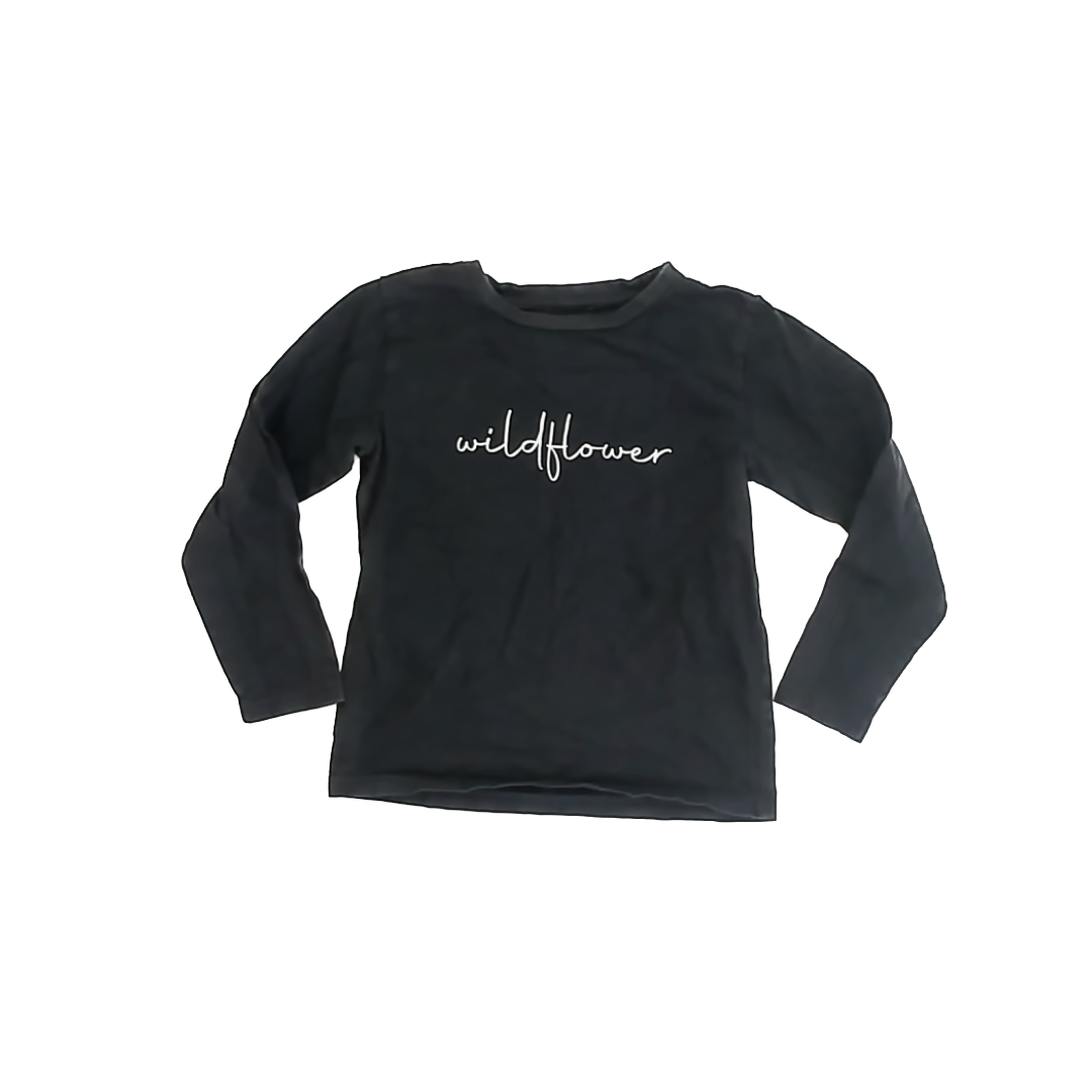 Dot Australia Girls Black Long Sleeve T-Shirt Size: 6 Years Black