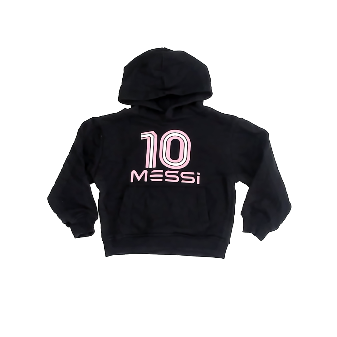 Messi Unisex Black Hoodie Size: 5T Black