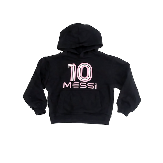 Messi Unisex Black Hoodie Size: 5T Black