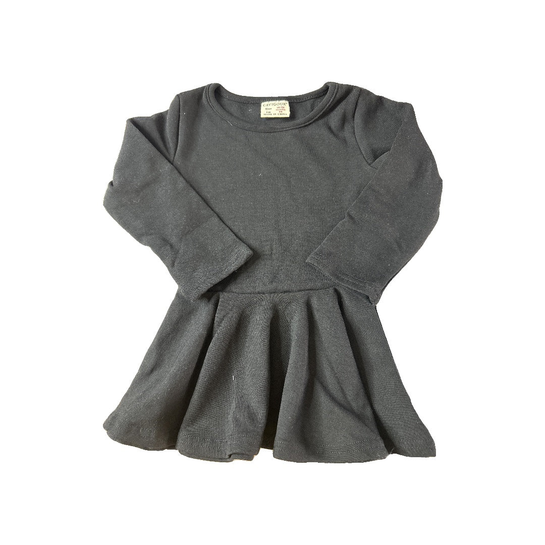 Girls Black T-Shirt Size: 18-24 months Black