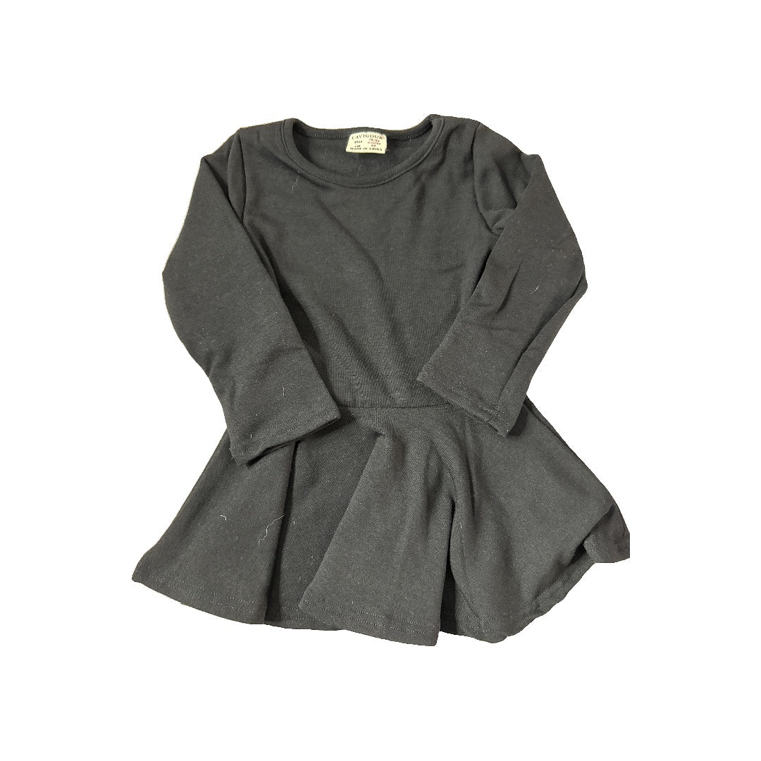 Cavigour Girls Black Long Sleeve T-Shirt Size: 18-24 months Black