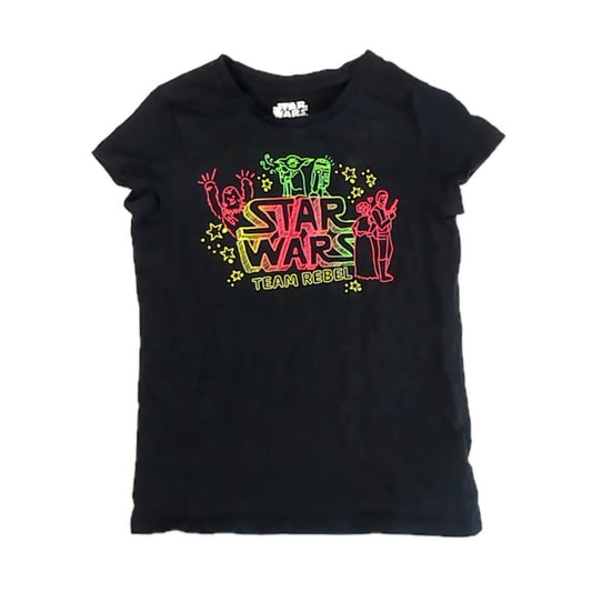 Star Wars Girls Black T-Shirt Size: 8 Years Black