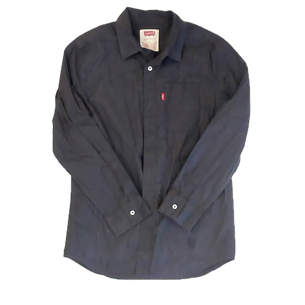 Levi's Boys Black Button Down Long Sleeve Size: 10-12 Years Black