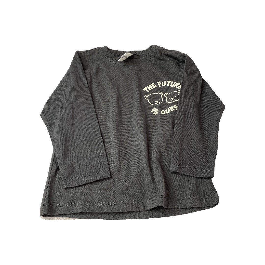 H&M Unisex Black Long Sleeve Shirt Size: 2T Black