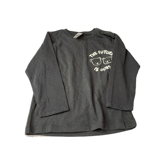 H&M Unisex Black Long Sleeve Shirt Size: 2T Black