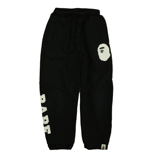 Bape Kids Boys Black Casual Pants Size: 8-9 Years