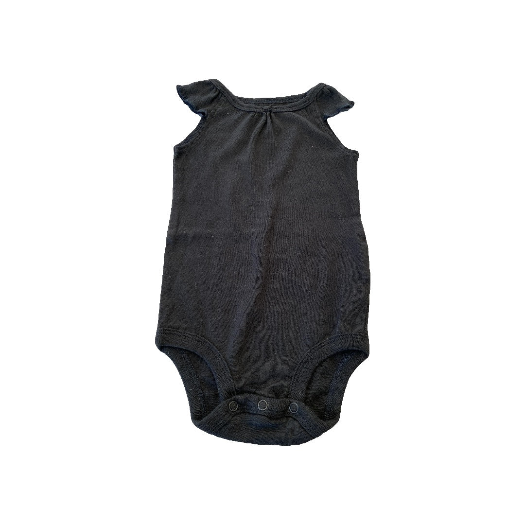 Carters Girls Black Onesie Size: 6-9 months Black