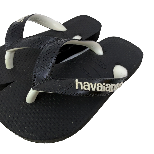 Havaianas Unisex Black Flip Flops Size: 9 Toddler Black