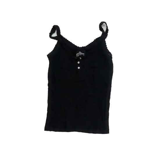 Angie Girls Black Tank Top Size: Adult S Black