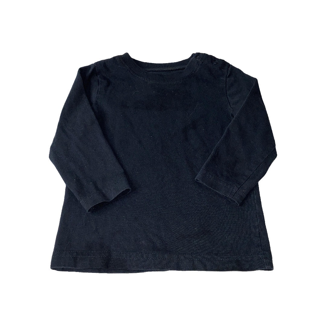 Primary Unisex Black Long Sleeve Shirt Size: 12-18 months Black