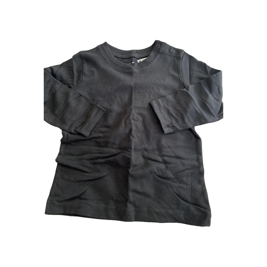 Primary Boys Black Long Sleeve Shirt Size: 12-18 months Black