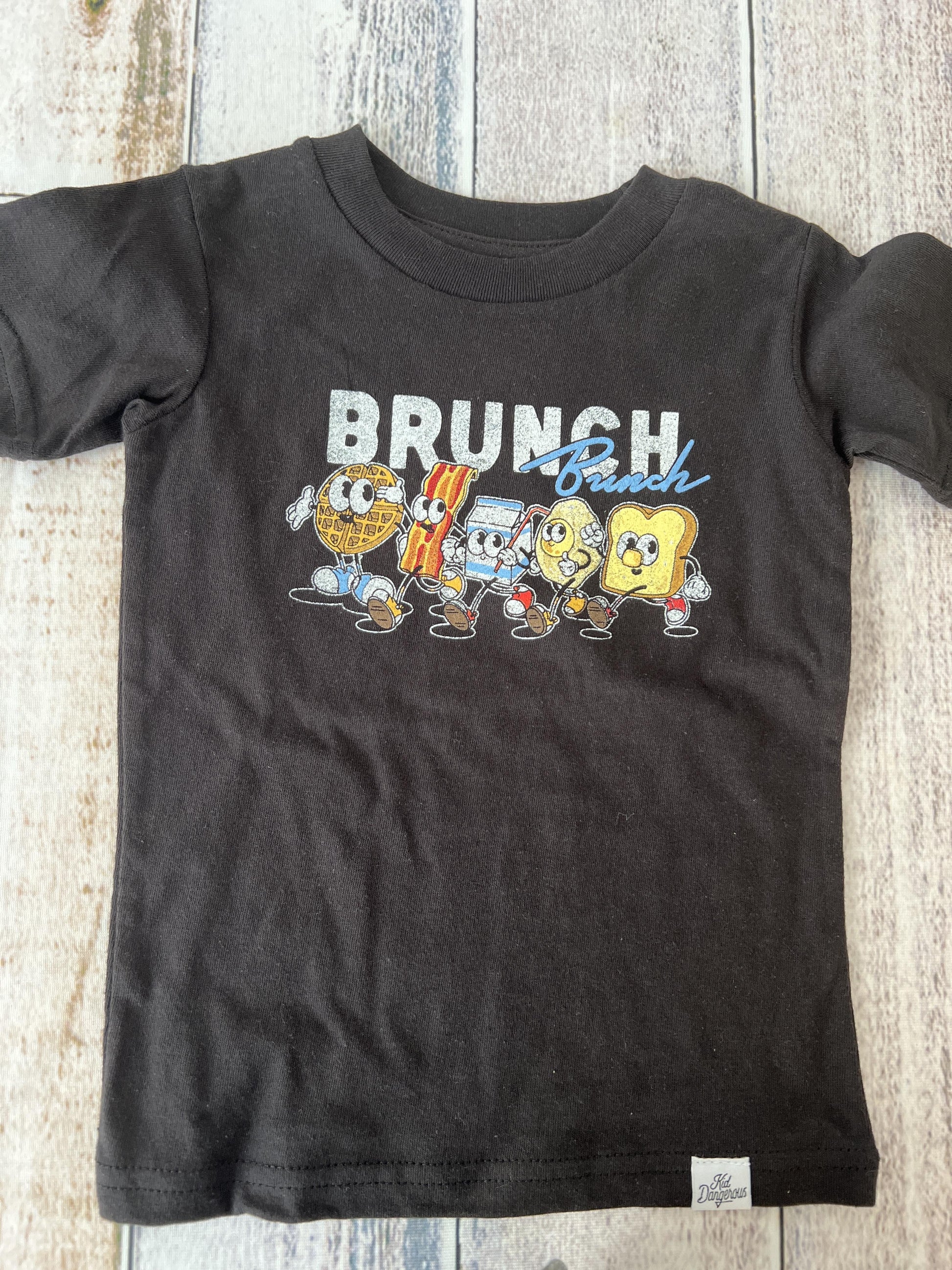 Kid Dangerous Boys Black T-Shirt Size: 3T Black