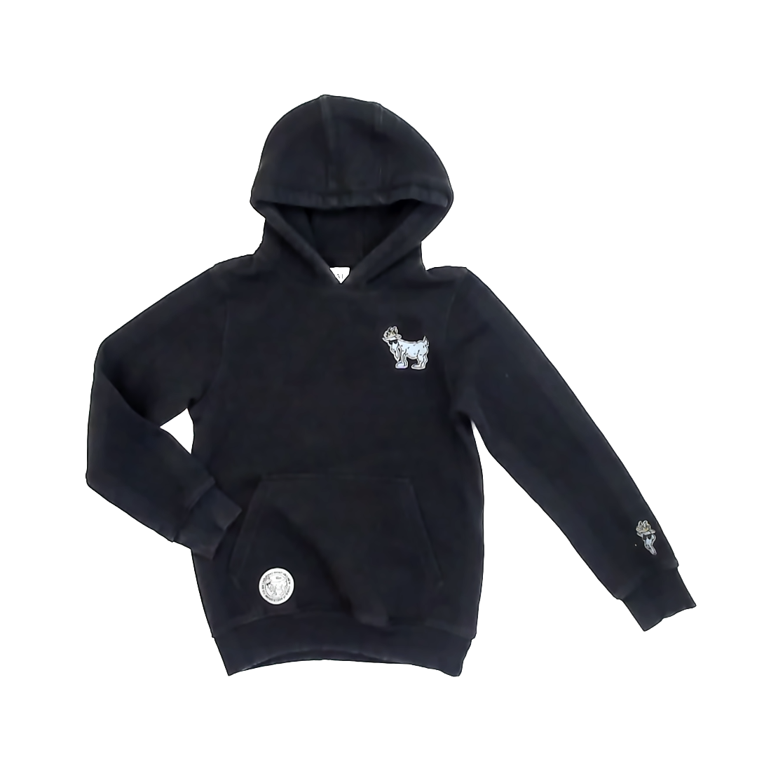 GOAT USA Unisex Black Hoodie Size: Youth Medium (10-12 Years) Black