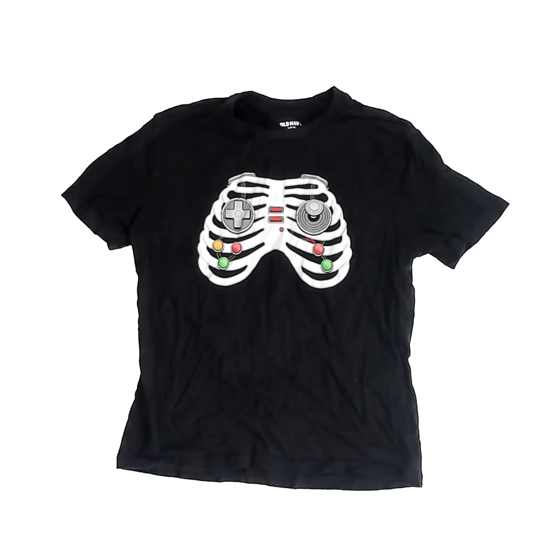 Old Navy Boys Black T-Shirt Size: 10-12 Years Black