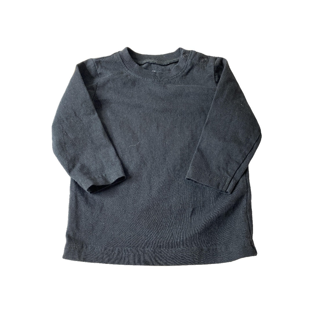 Primary Unisex Black Long Sleeve Shirt Size: 6-12 months Black