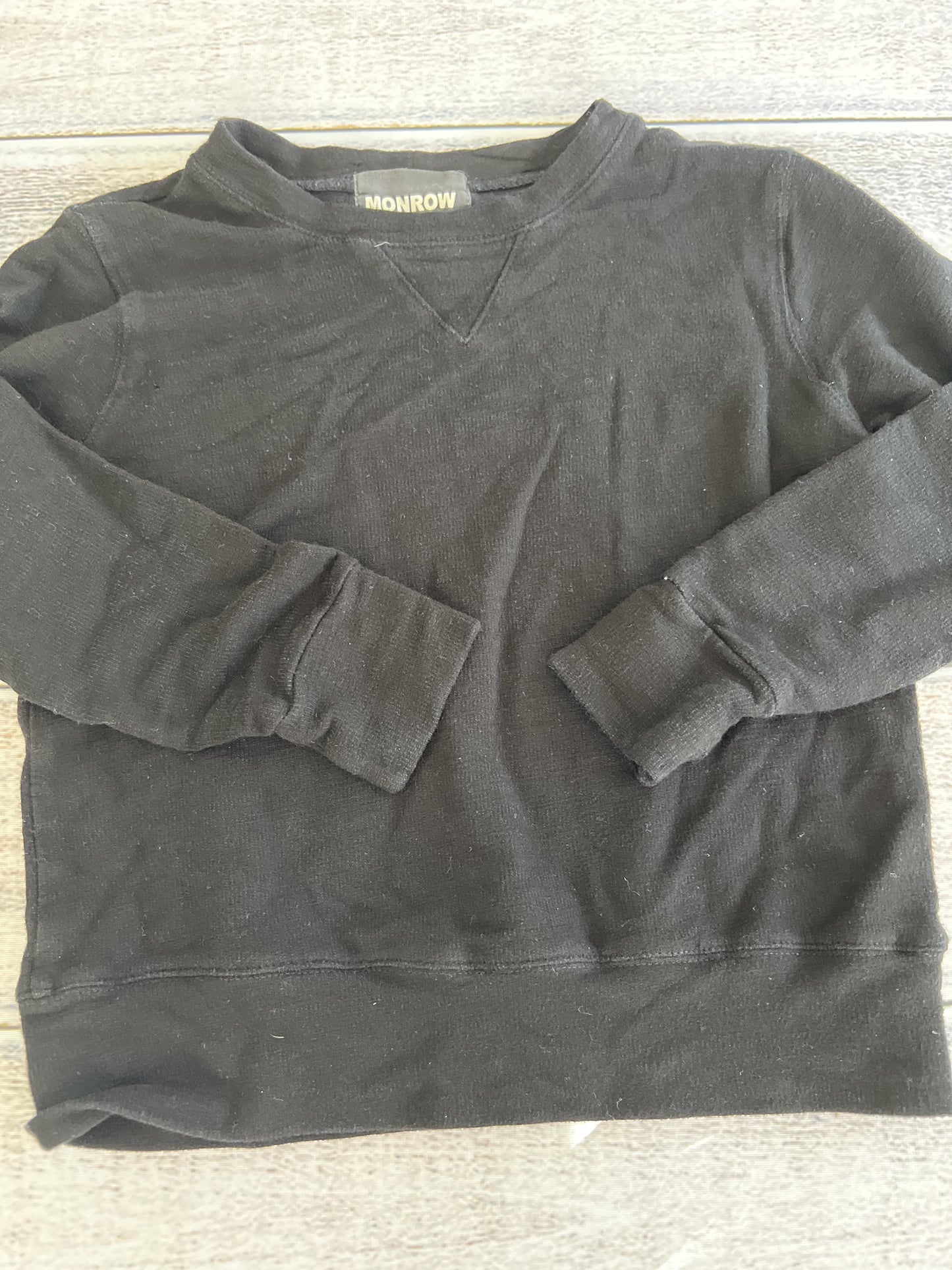 Monrow Unisex Black Sweatshirt Size: 4T Black