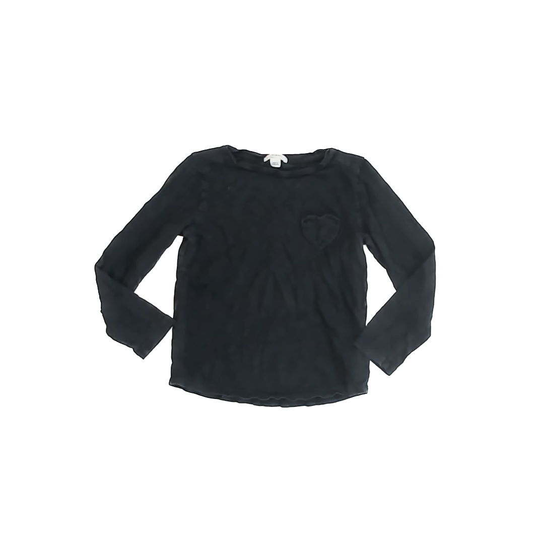 Crewcuts Girls Black Long Sleeve T-Shirt Size: 4-5T Black