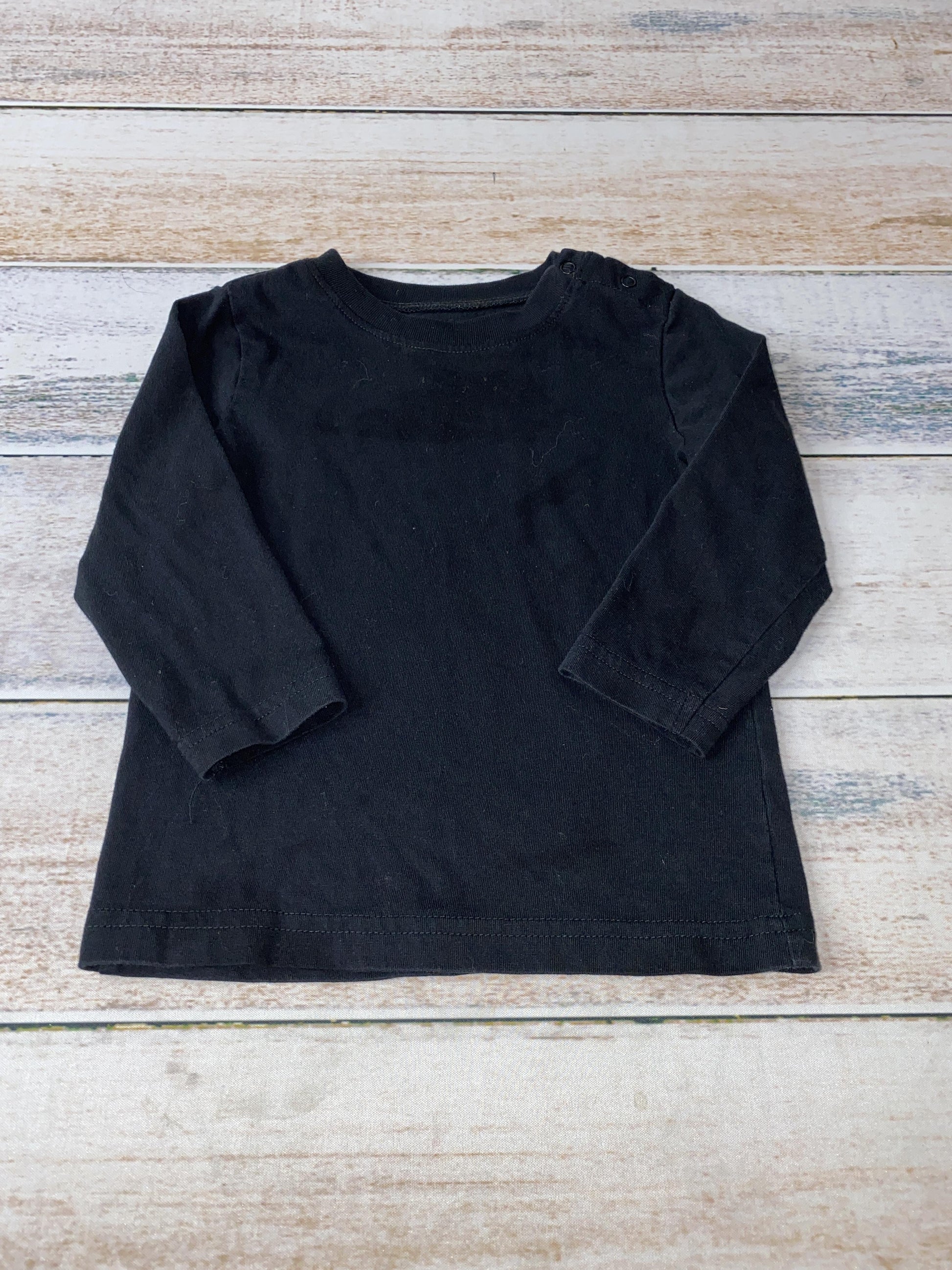 Primary Unisex Black Long Sleeve Shirt Size: 12-18 months Black