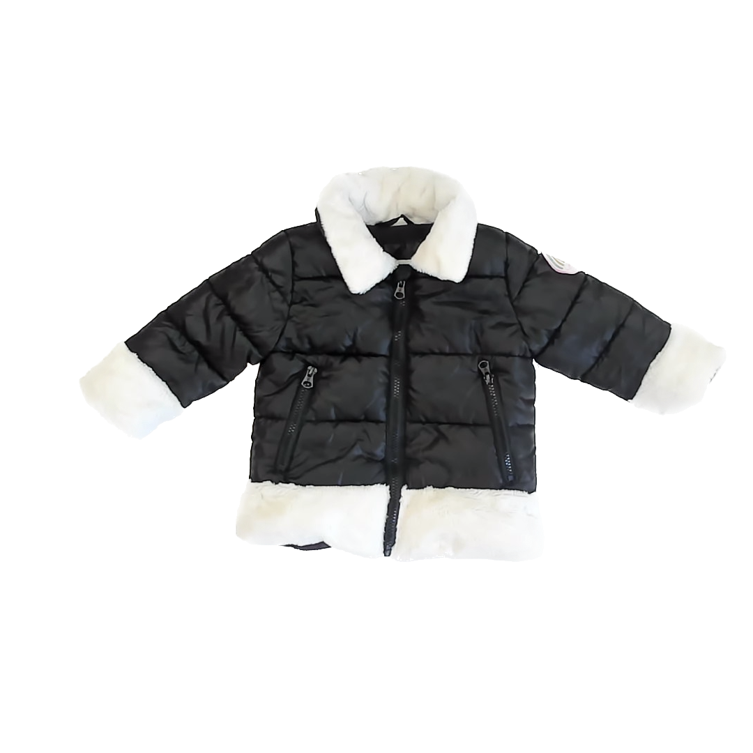 Jessica Simpson Girls Black Winter Coat Size: 18 Months Black