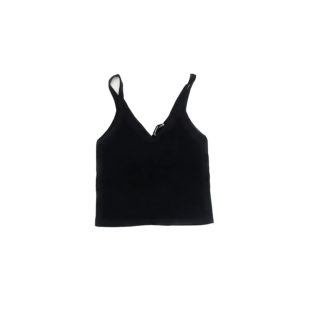 stradivarius Girls Black Tank Top Size: M Black