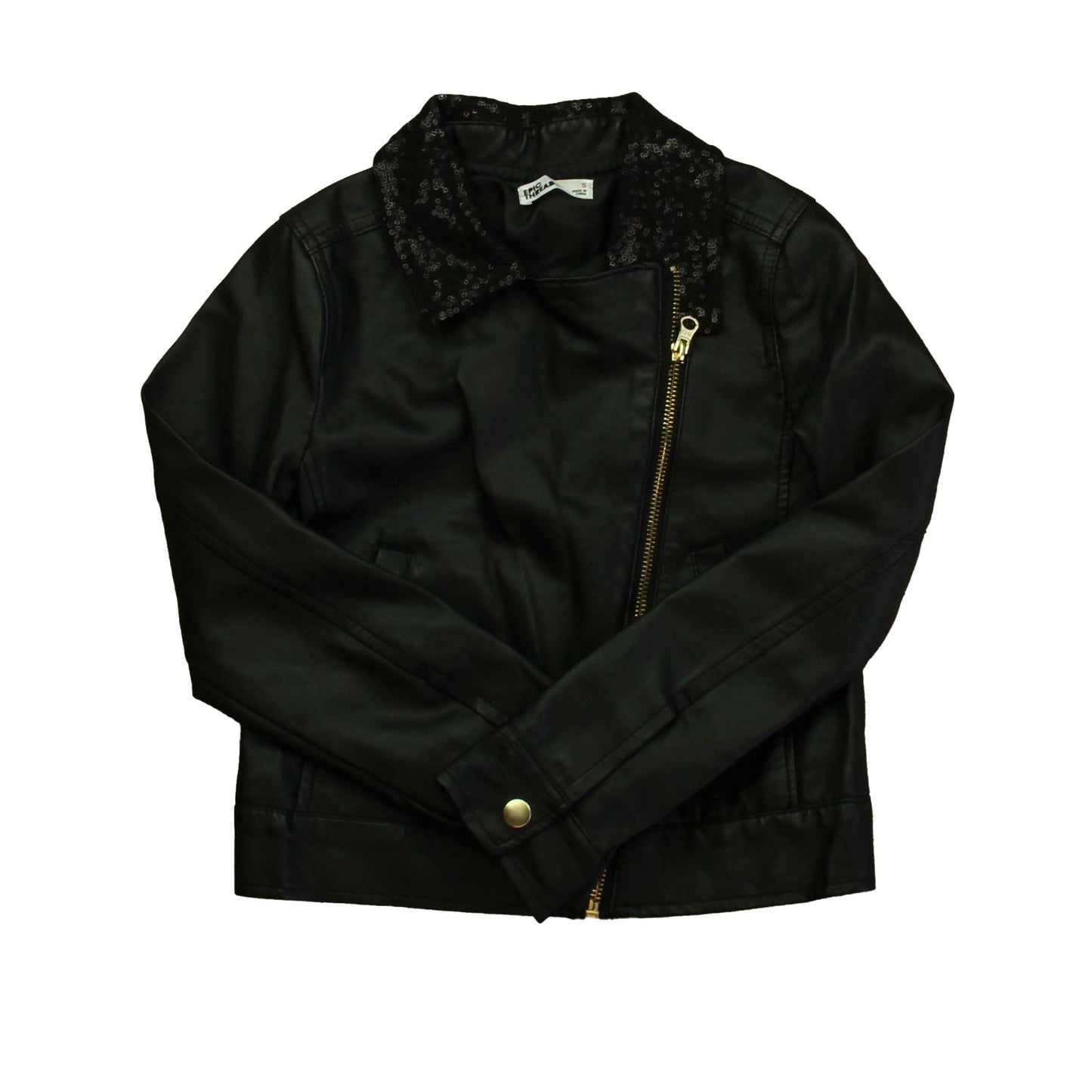 Epic Threads Girls Black Jacket Size: 6-7 Years