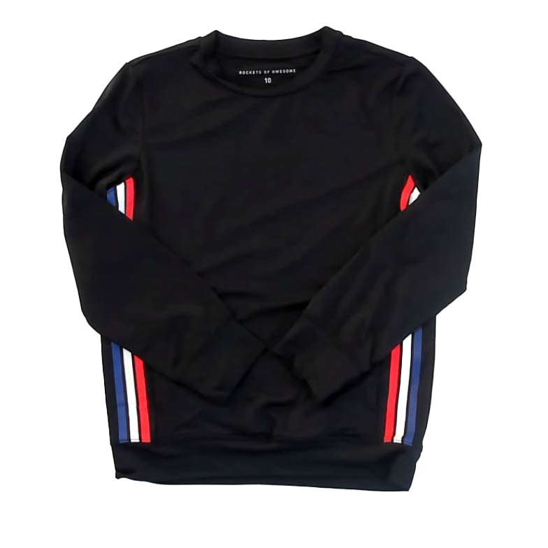 Rockets Of Awesome Boys Black Sweatshirt Size: 10 Years Black