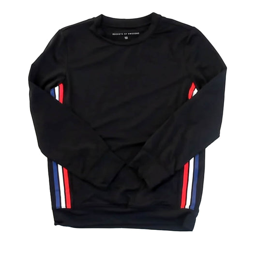 Rockets Of Awesome Boys Black Sweatshirt Size: 10 Years Black