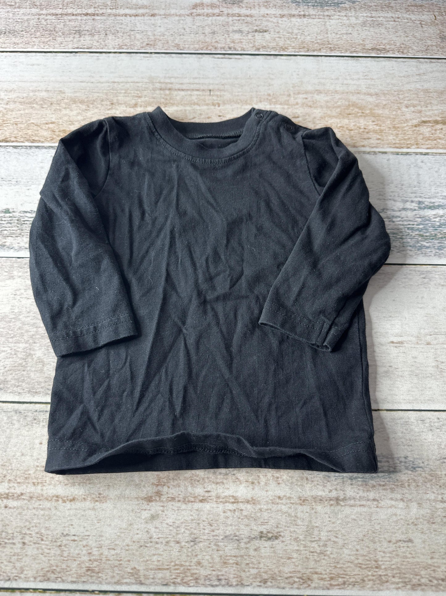 Primary Unisex Black Long Sleeve T-Shirt Size: 6-12 months Black