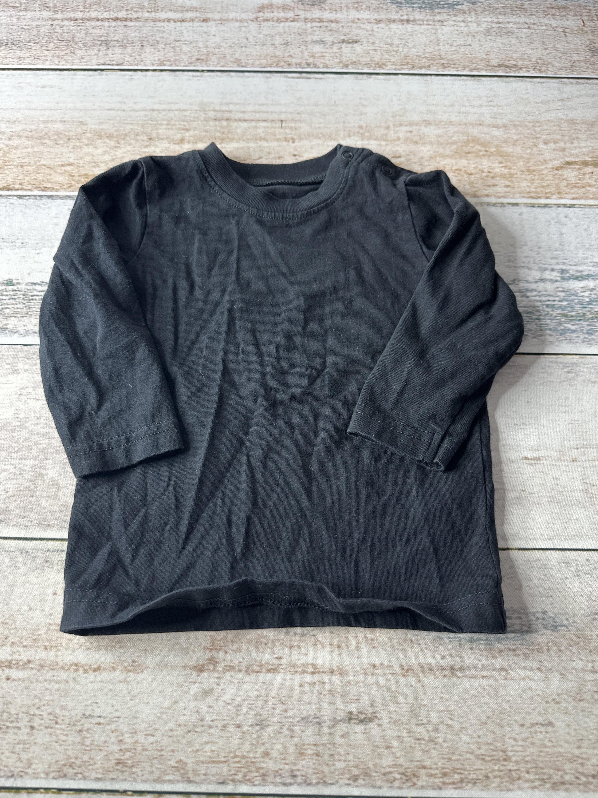Primary Unisex Black Long Sleeve T-Shirt Size: 6-12 months Black