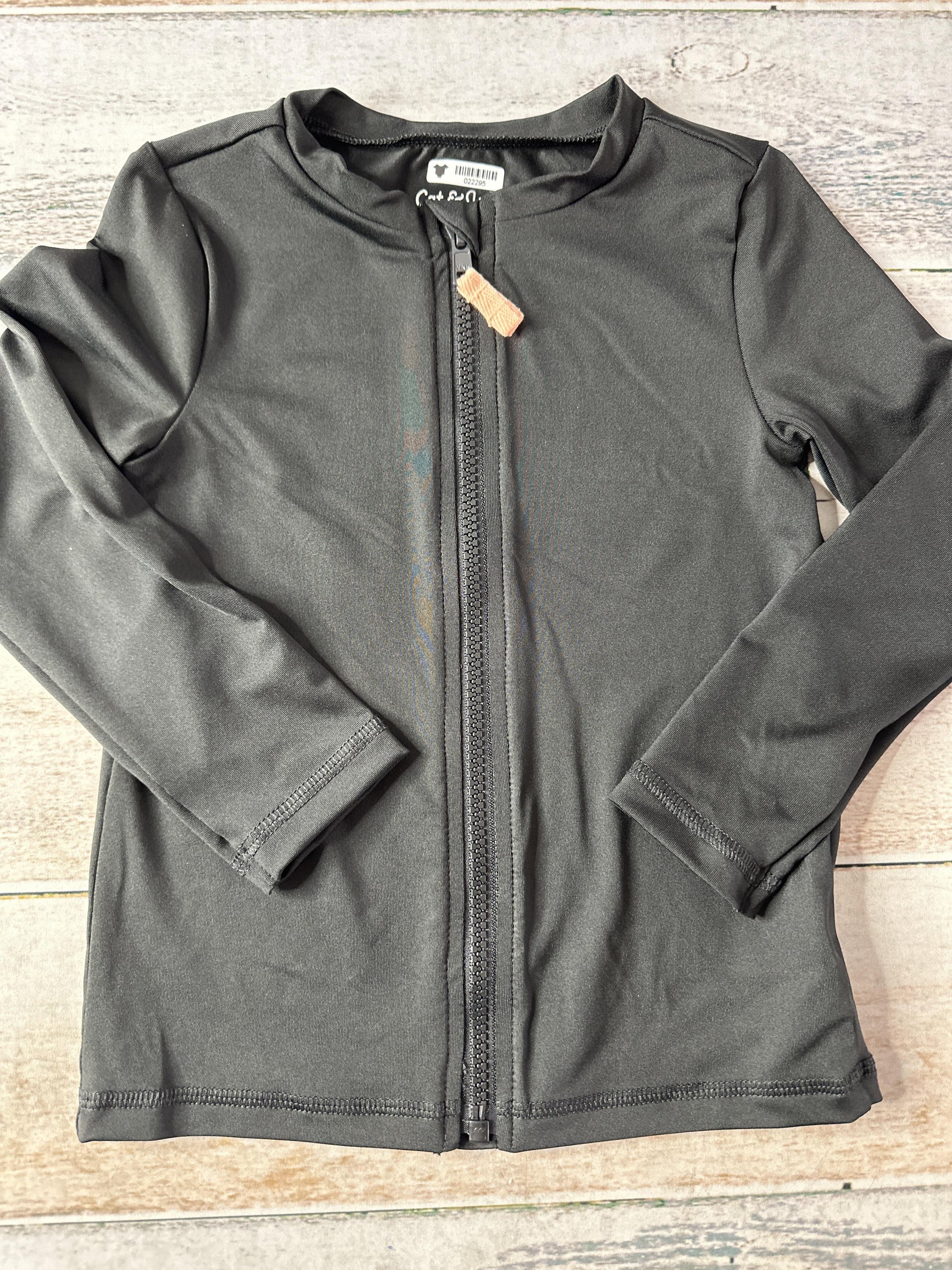 Cat & Jack Unisex Black Rashguard Size: 4T Black