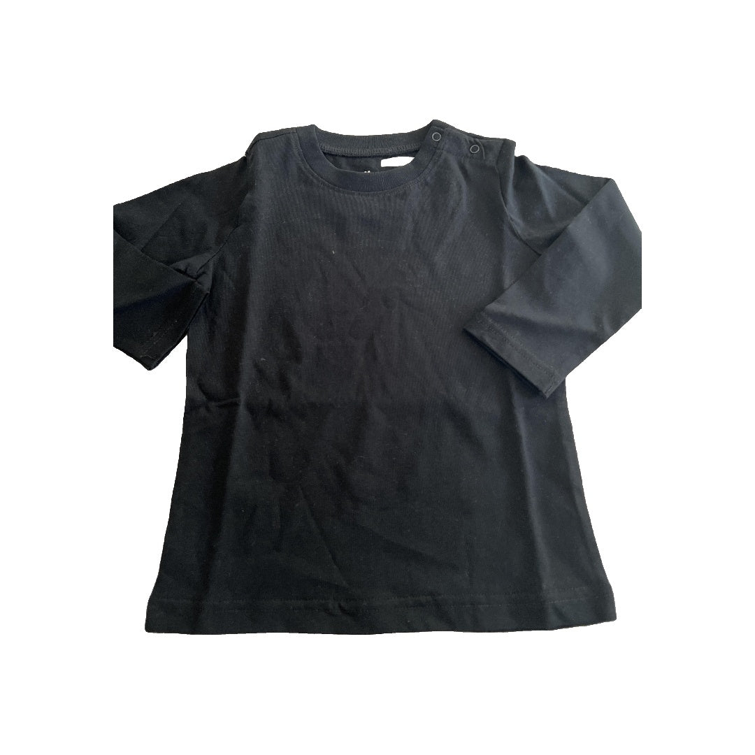 Primary Boys Black Long Sleeve Shirt Size: 18-24 months Black