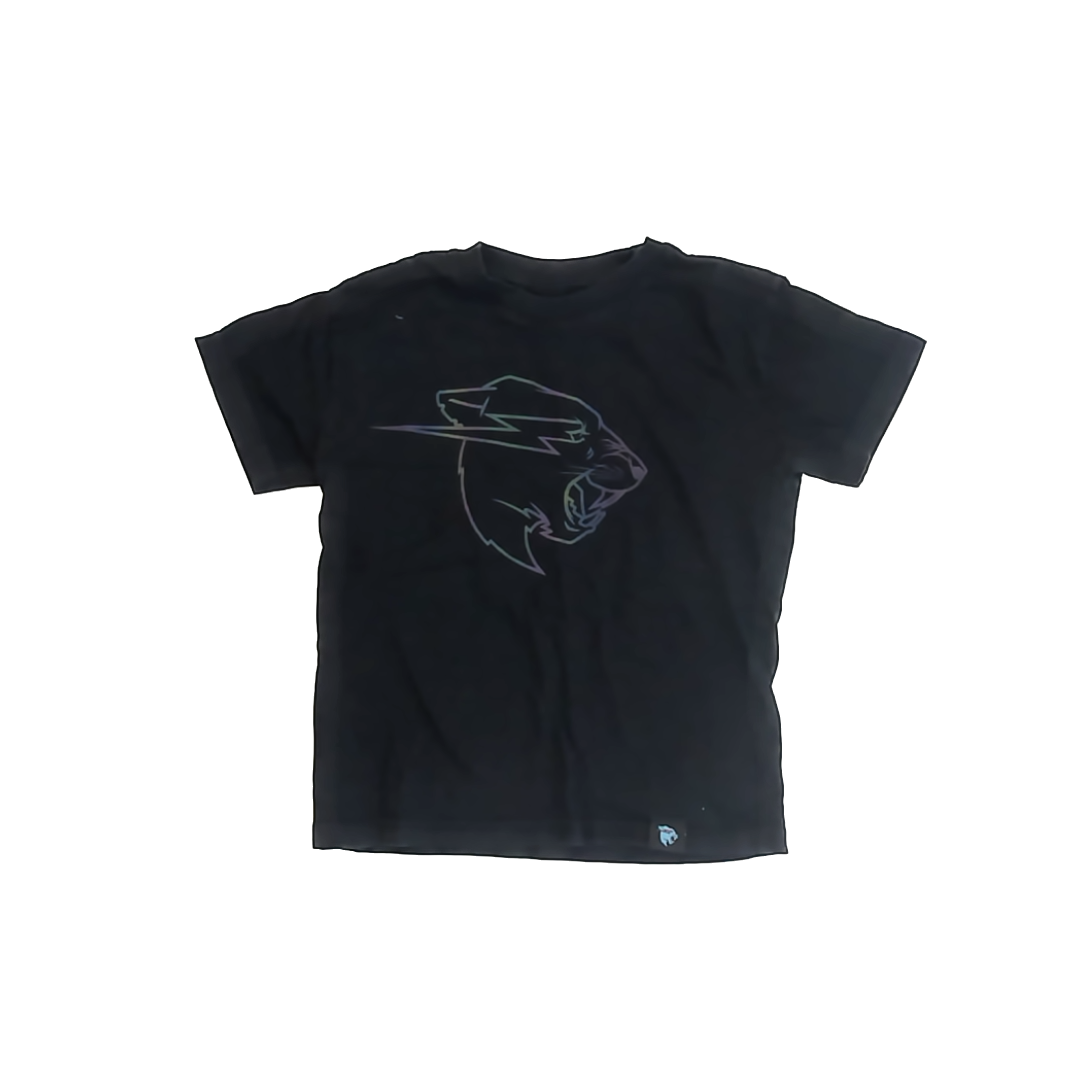 Mr. Beast Boys Black T-Shirt Size: 6 Years Black