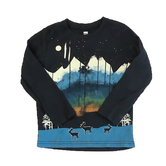 Tea Collection Boys Black Long Sleeve T-Shirt Size: 4T Black