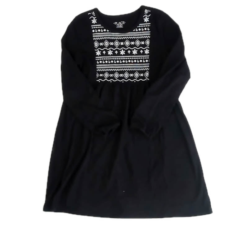 The Children's Place Girls Black Dress Size: 7-8 Years Black