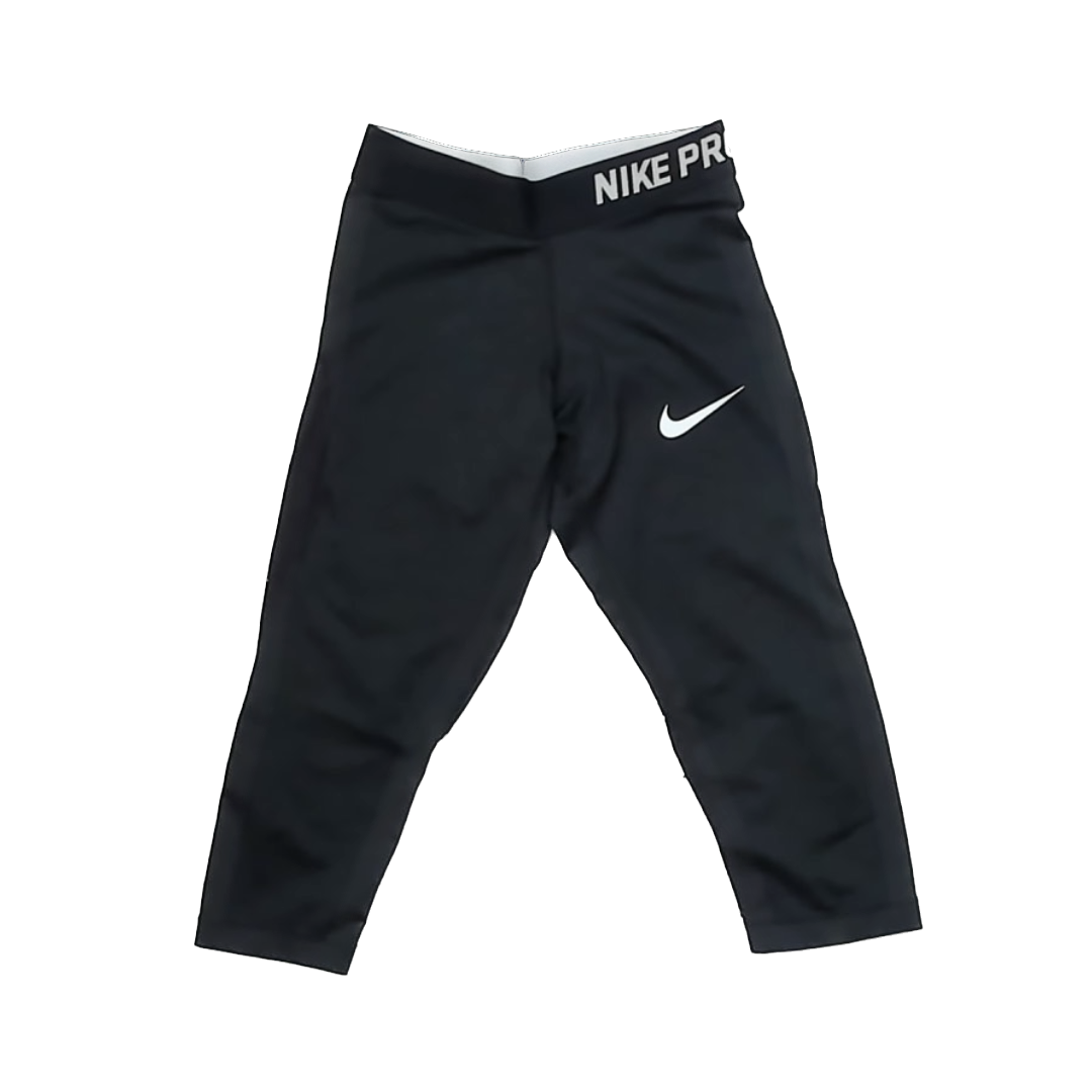 Nike Girls Black Athletic Pants Size: S Black