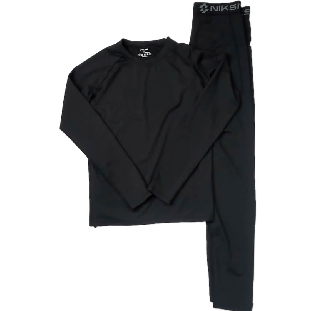 Niksa Boys Black Apparel Sets Size: 12-14 Years Black