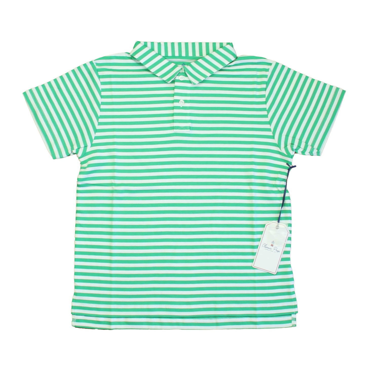 Classic Prep Boys Blarney | Bright White Polo Shirt Size: 6-14 Years