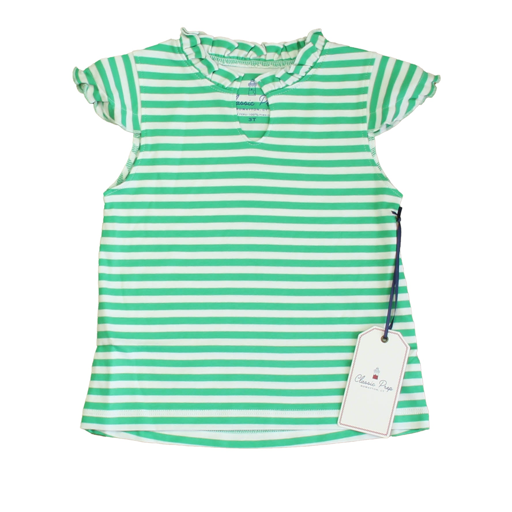 Classic Prep Girls Blarney | Bright White T-Shirt Size: 2-5T Blarney | Bright White