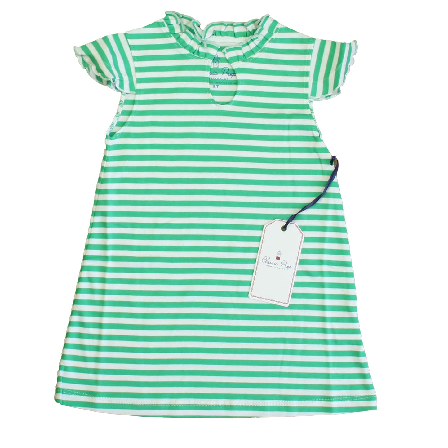 Classic Prep Girls Blarney | Bright White Dress Size: 2-5T