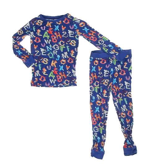 Unknown Brand Boys Blue Alphabet 2-piece Pajamas Size: 3-4T Blue Alphabet