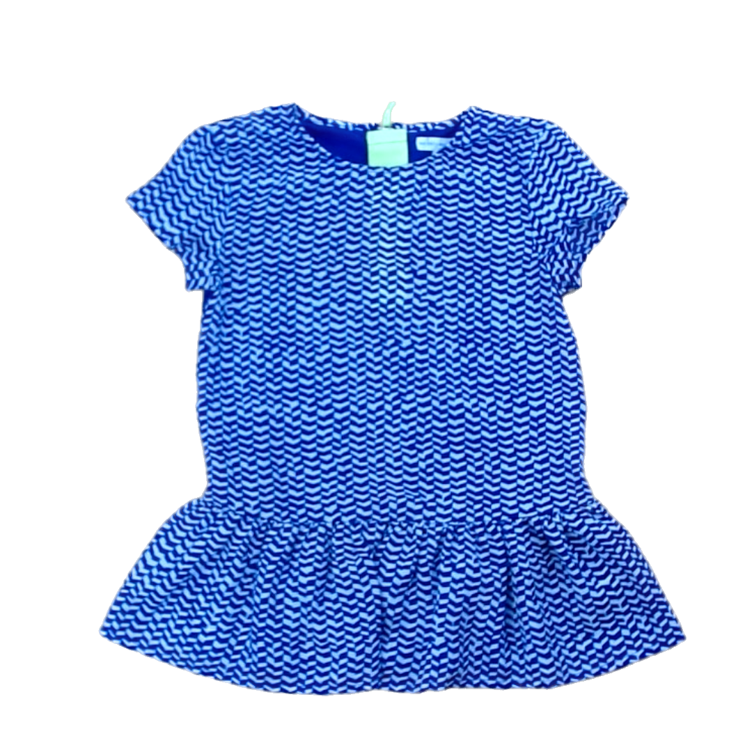 Rockets Of Awesome Girls Blue and White Chevron Zigzag design Tank Top Size: 6 Years Blue and White Chevron Zigzag design