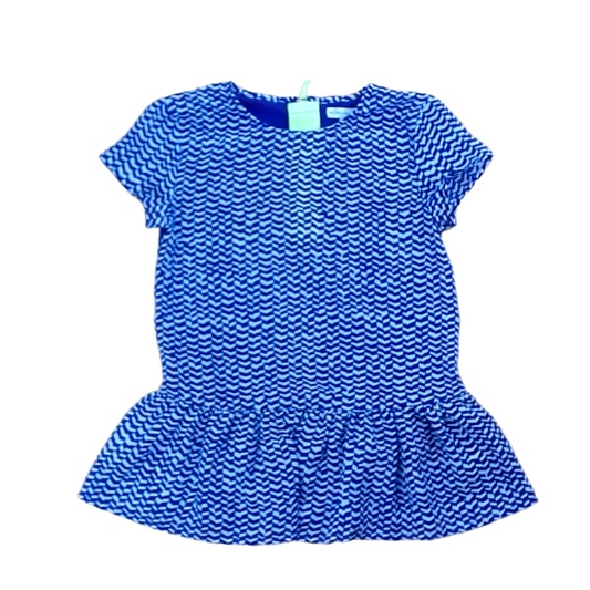 Rockets Of Awesome Girls Blue and White Chevron Zigzag design Tank Top Size: 6 Years Blue and White Chevron Zigzag design