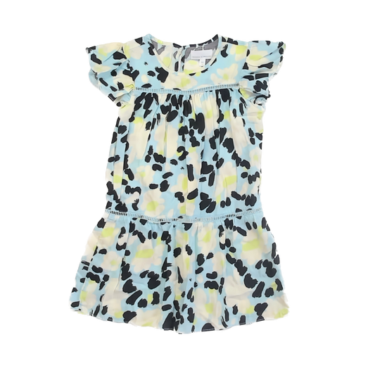Rockets Of Awesome Girls Blue Animal Print Dress Size: 7 Years Blue Animal Print