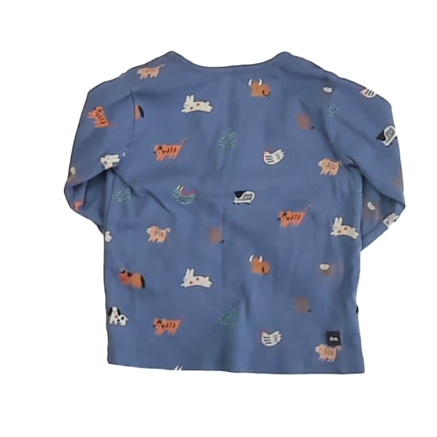 Tea Collection Boys Blue Animals Henley Size: 12-18 Months Blue Animals