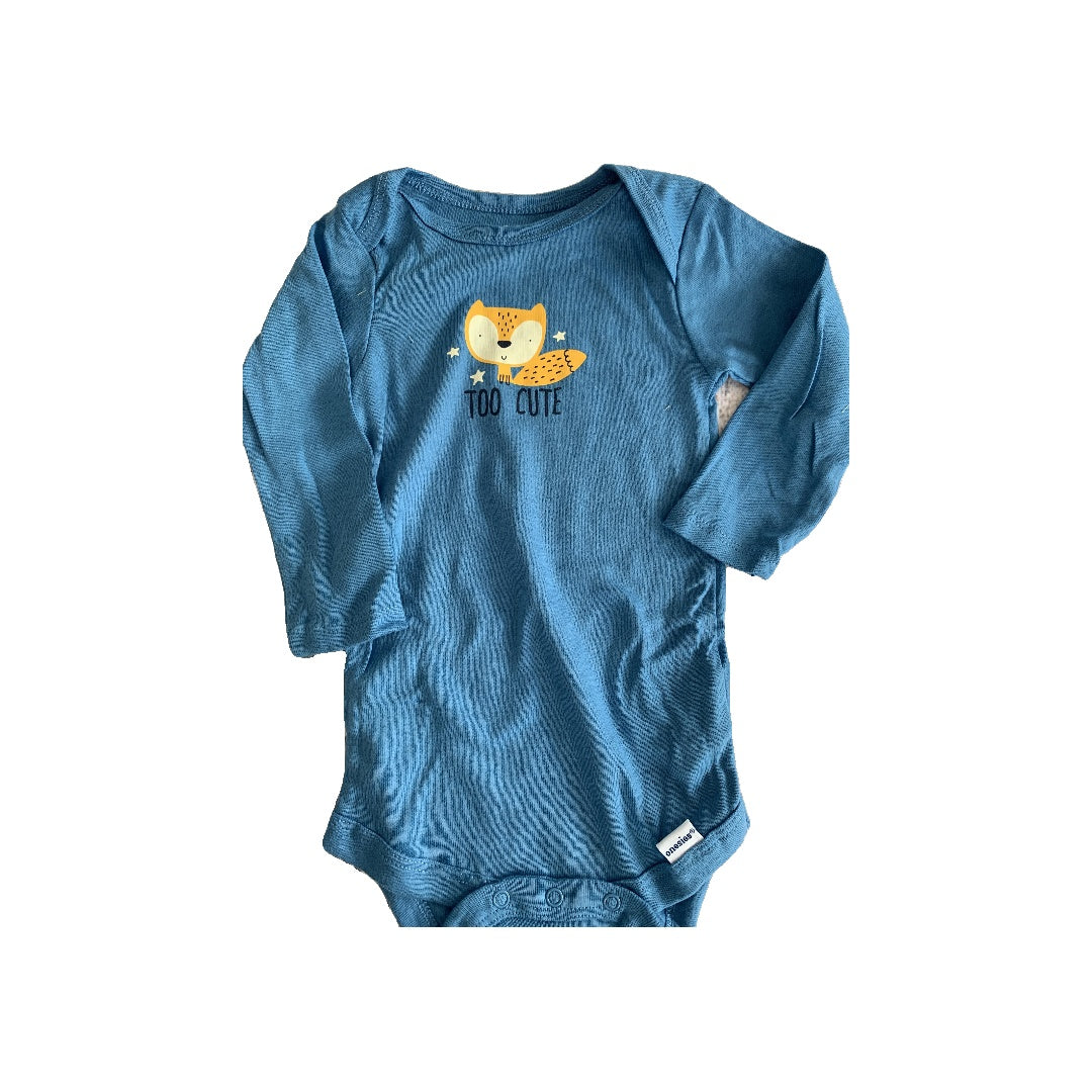 Gerber organic Boys Blue | animals Onesie Size: 6-9 months Blue | animals