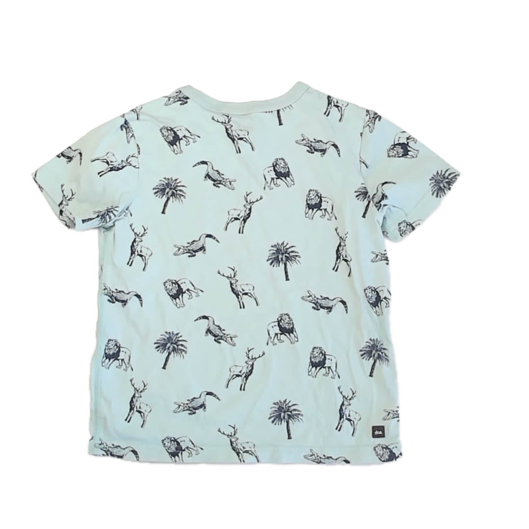 Tea Collection Boys Blue Animals T-Shirt Size: 6 Years Blue Animals