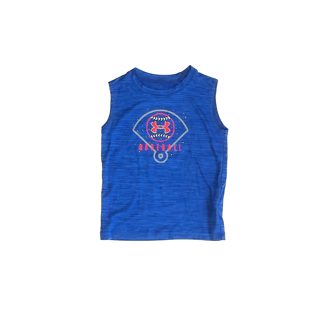 Under Armour Boys Blue Baseball Tank Top Size: 6 Years Blue Baseball