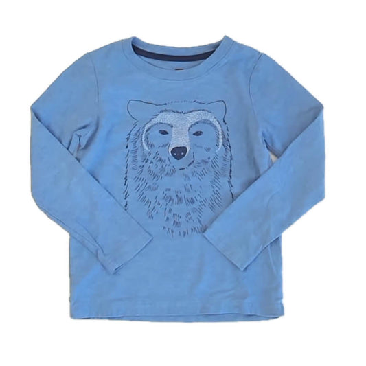 Tea Collection Boys Blue Bear Long Sleeve T-Shirt Size: 6 Years Blue Bear