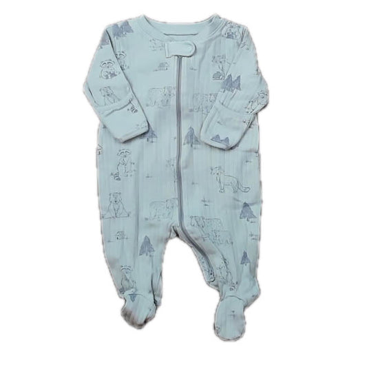 Baby Cottons Boys Blue Bears 1-piece footed Pajamas Size: Newborn Blue Bears